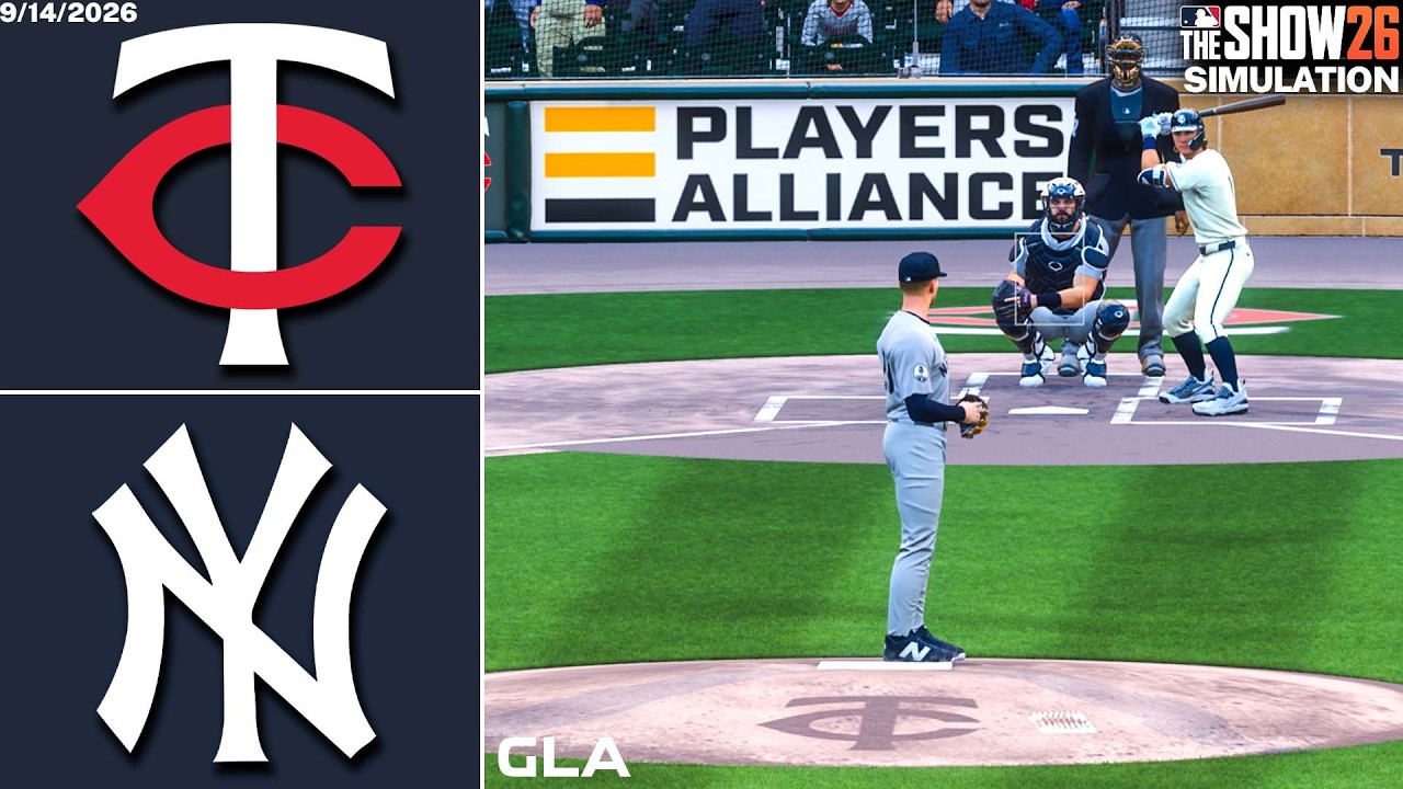 Yankees vs. Twins Simulation | 9/14/26 | MLB The Show 26 PS5 Gameplay