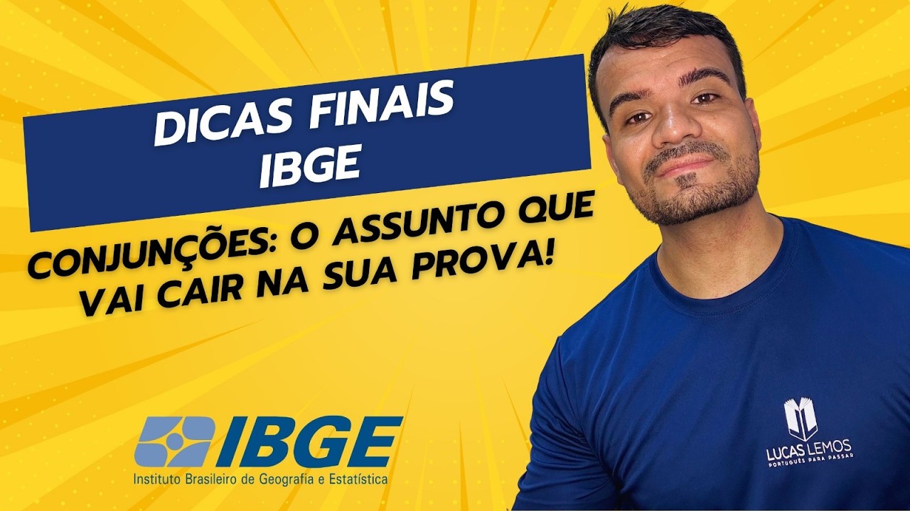 CONJUNÇÕES p/ IBGE | DICAS FINAIS | PORTUGUÊS PARA PASSAR