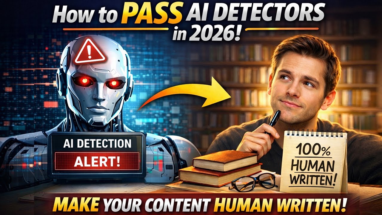🚀  How to Make AI Content Undetectable in 2026 | Pass AI Detectors & Write 100% Human Content