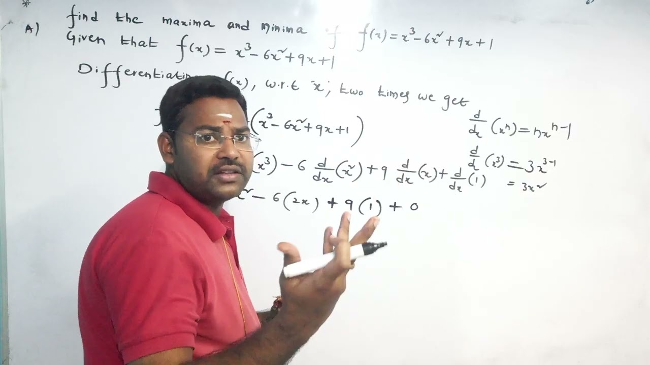 Mathematical foundation for AI|Maximum &Minimum of f(x)=x³-6x²+9x+1@maths naresh eclass 