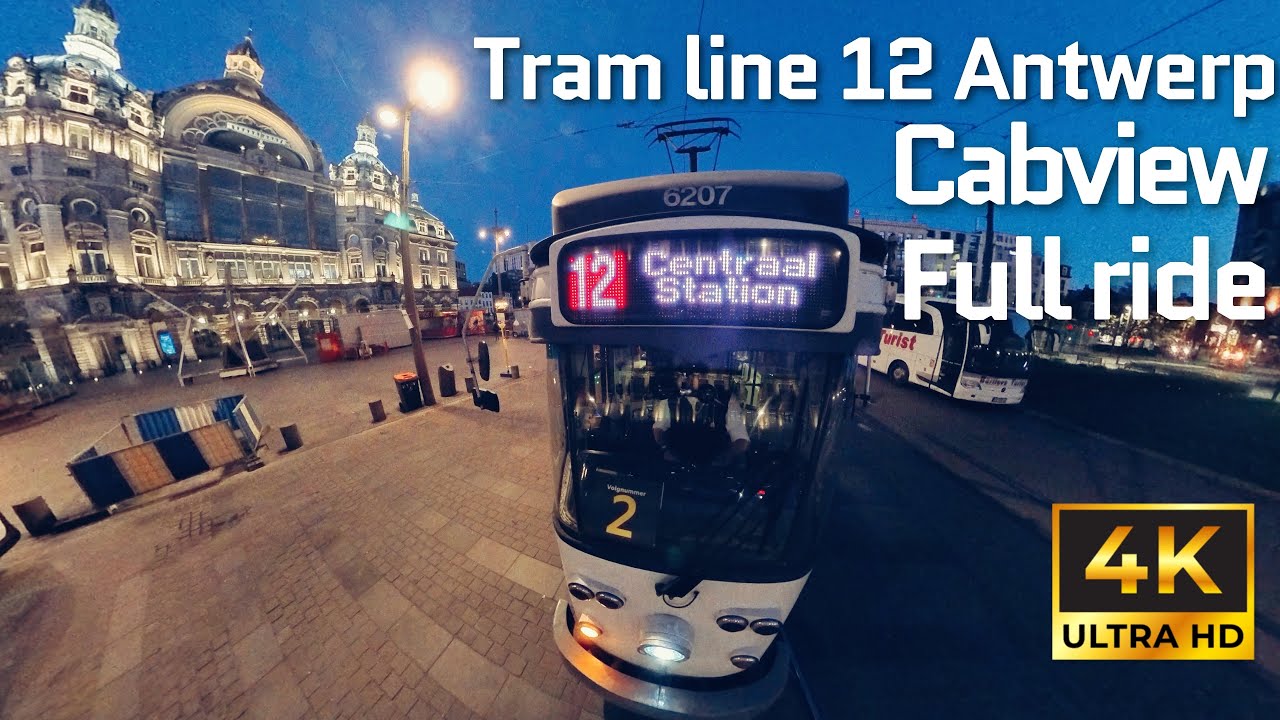 POV CABVIEW! FULL RIDE  🚋 TRAM LINE 12 ANTWERP! 🇧🇪 4K