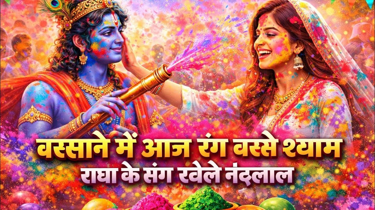 Barsane mein aaj rang barse shyam/ बरसाने में आज रंग बरसे श्याम/radhe radhe/ #trendingvedio#holisong