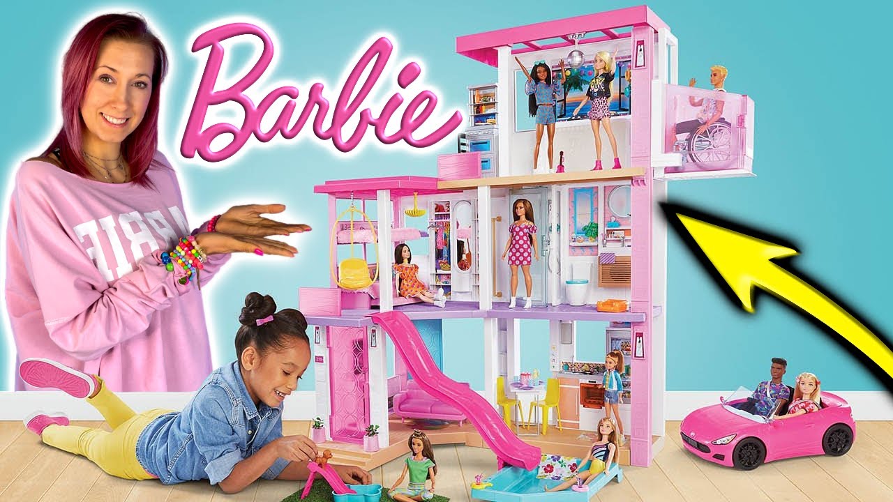 Domek dla lalek Barbie z BASENEM i Zjeżdżalnią!  WIDZIELIŚCIE TAKI? WOW