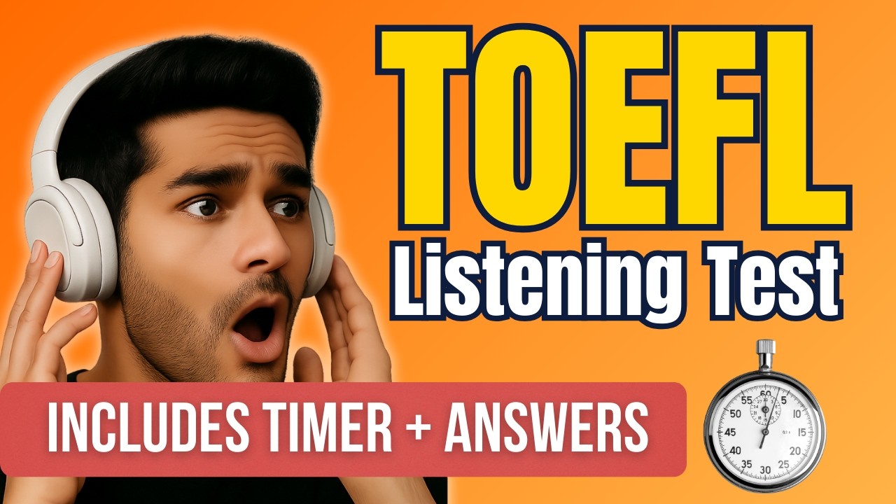 Полный тест TOEFL по аудированию 🎧 | Таймер + Реальный результат | Не пропускайте!