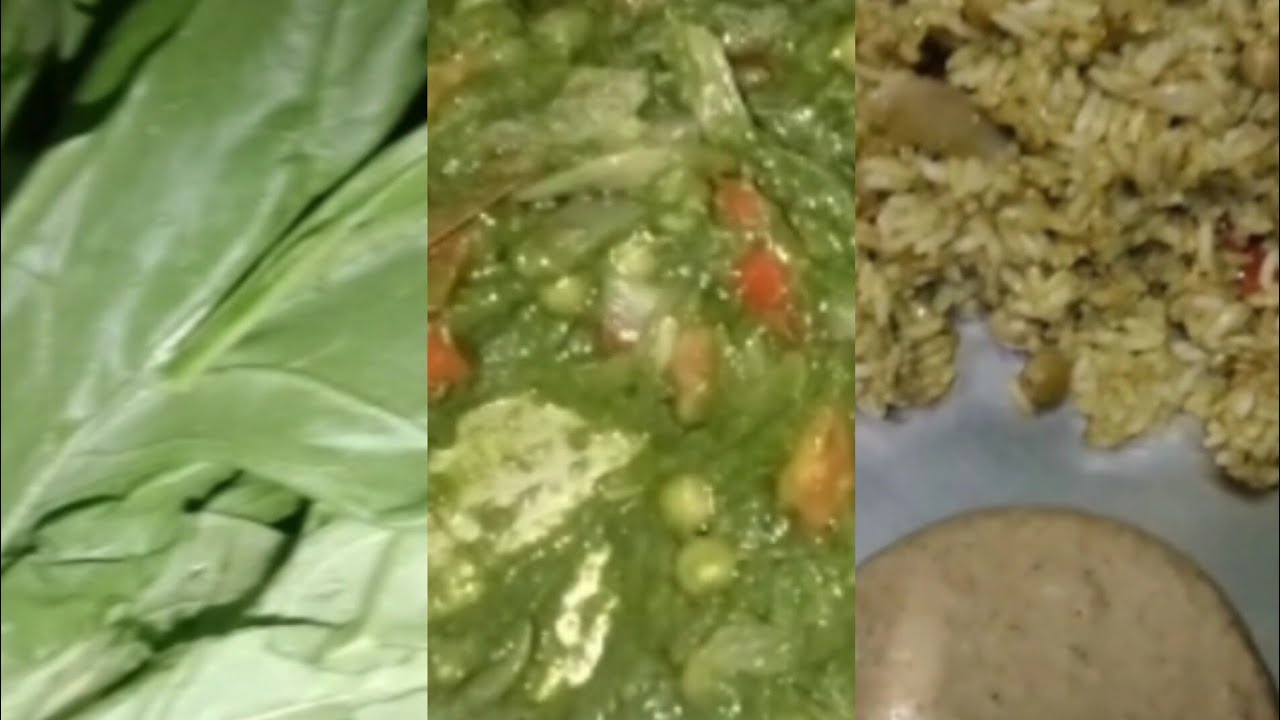 Palak rice( ಪಾಲಕ್ ಬಾತ್)🌿🌿 simple special recipe#cooking videos#Kannada shorts#Kannada cooking videos
