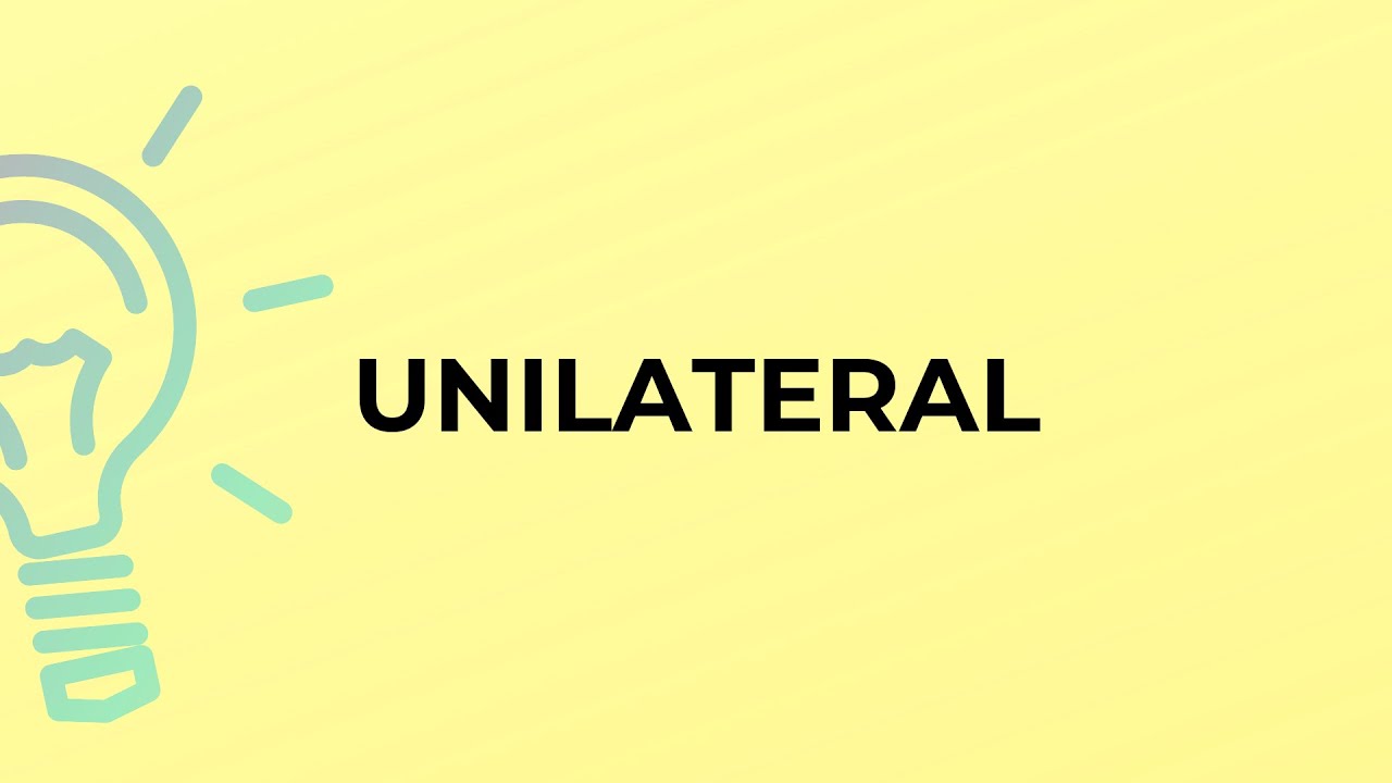 What is the meaning of the word UNILATERAL?