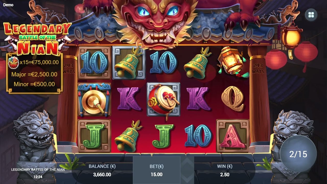 Legendary Battle of the Nian (Blue Guru Games) 🐲 NEW SLOT! BIG WIN!