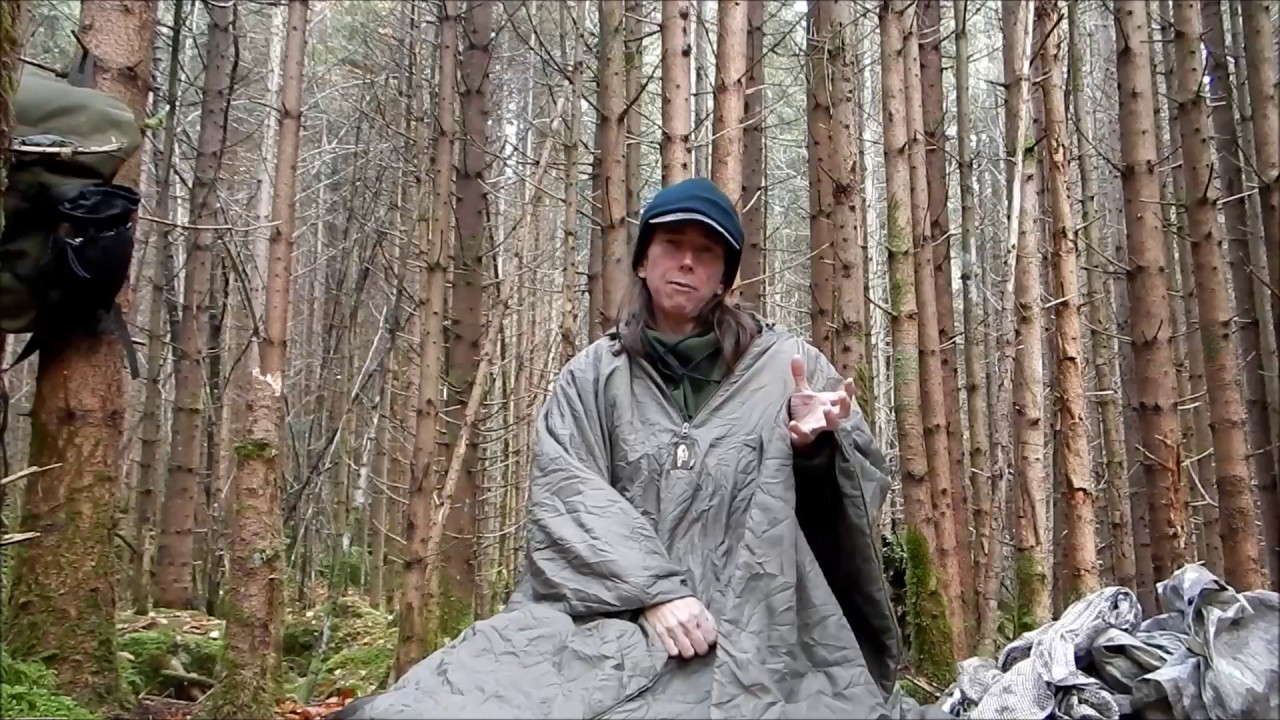 Stormproof Cold Weather Bushcraft with Ghillie Blanket & Poncho-tarp