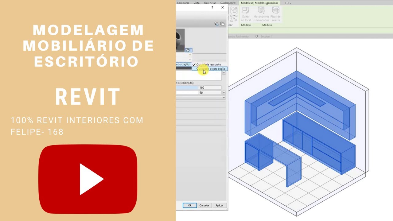 MOBILIÁRIO DE ESCRITÓRIO NO REVIT!