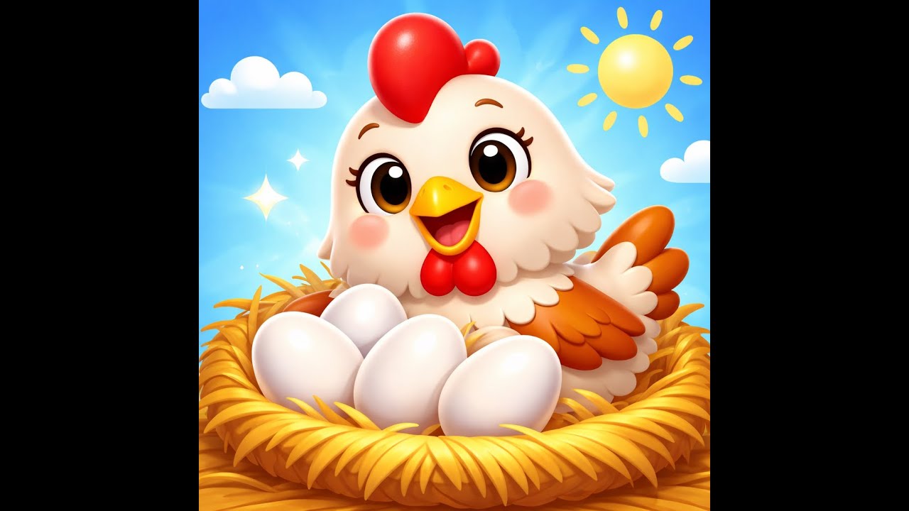 Cluck Cluck Little Hen 🐔 | Nursery Rhyme for Kids | Learn Animals & Sounds 