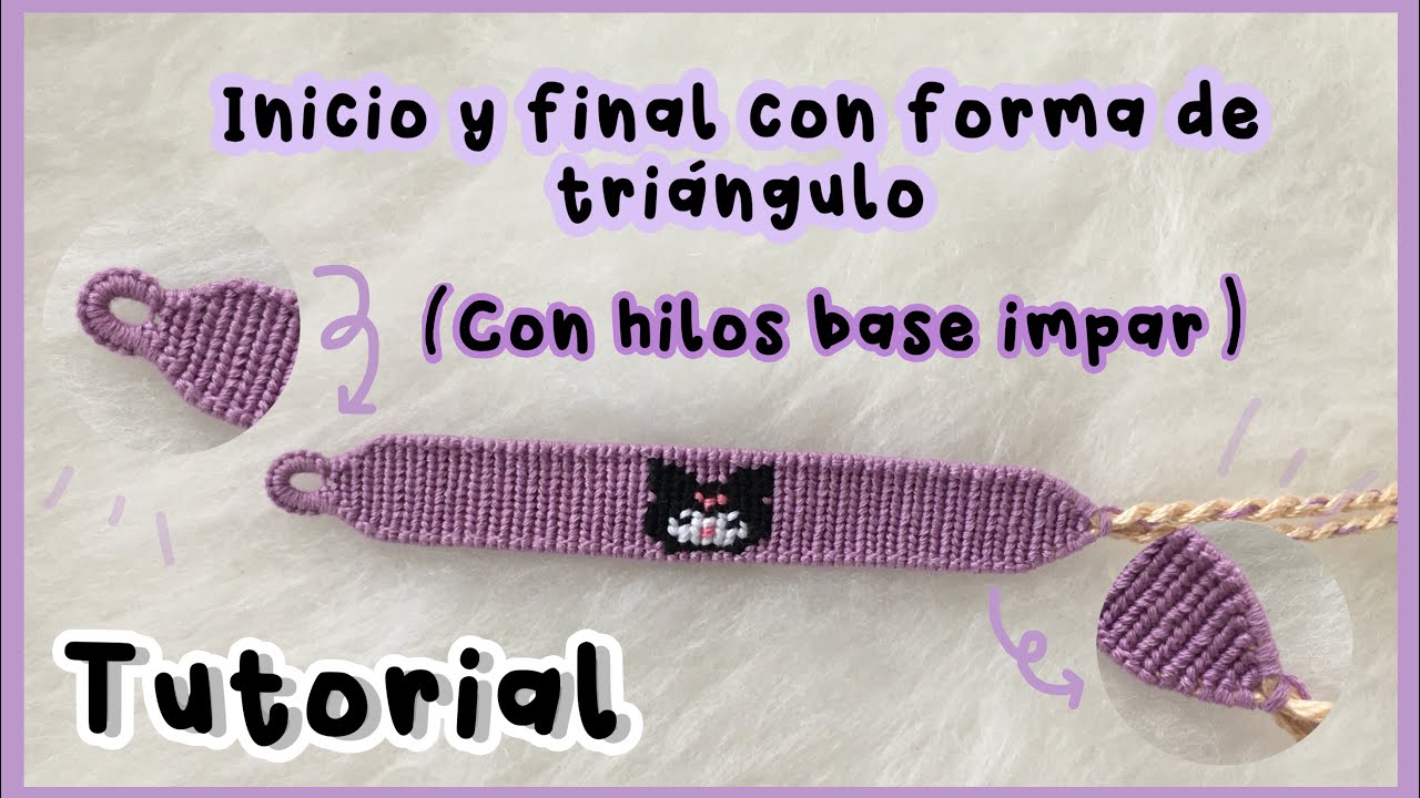 TUTORIAL | Inicio y final con forma de triángulo para pulseras ALPHA con hilos base IMPAR