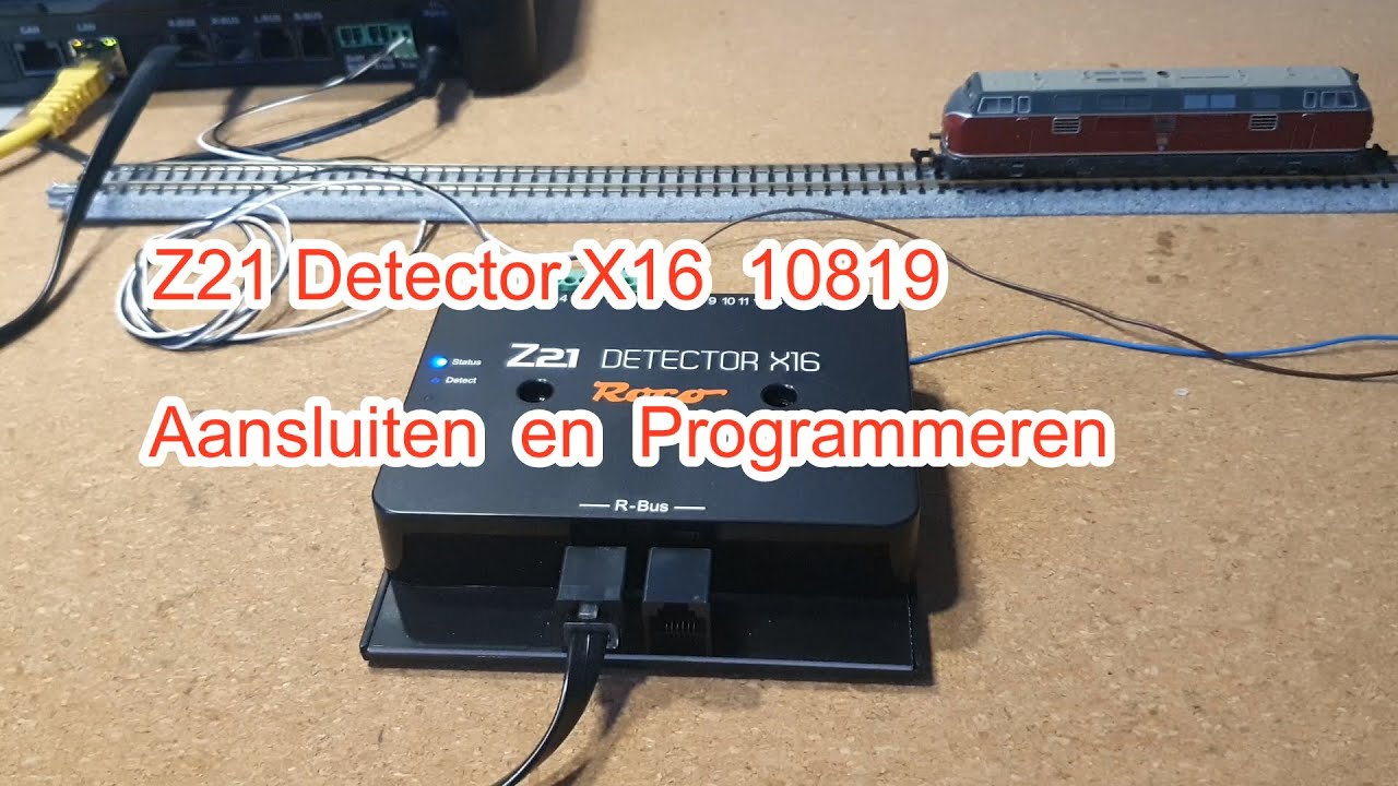 Z21 Detector X16 10819, aansluiten en programmeren.