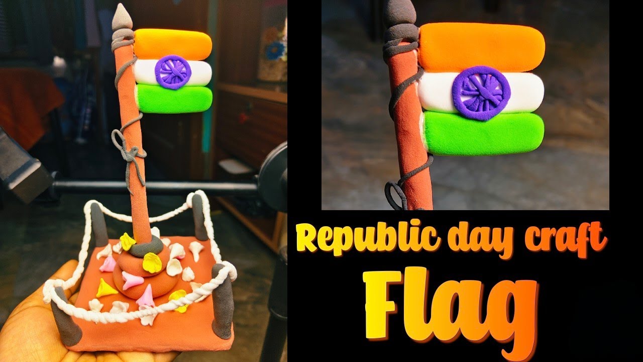 HOW TO MAKE REPUBLIC DAY FLAG CRAFT #republicday #youtube #youtubevideo #yt #diy #craft 