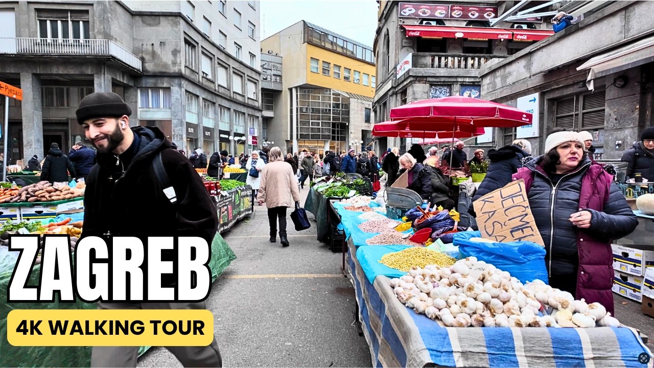 Zagreb, Croatia 4K Walking Tour | Stunning European Streets