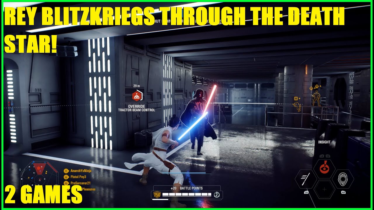 Star Wars Battlefront 2 - Rey did the good old Pearl Harbor tactic! Poor Vader got poopied on XD