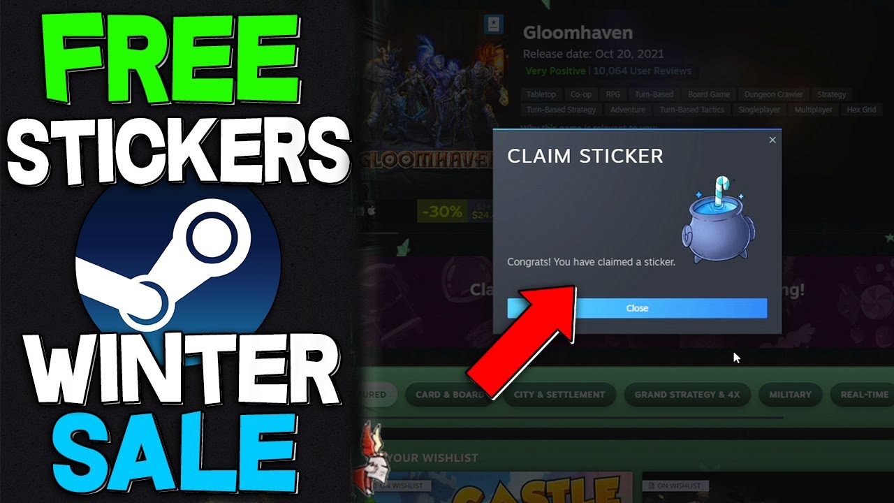 DONT FORGET THE FREE STICKERS! (Here's How) - Steam Winter Sale 2022