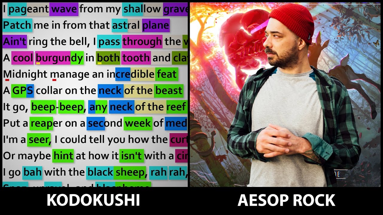Aesop Rock - Kodokushi [Rhyme Scheme] Highlighted