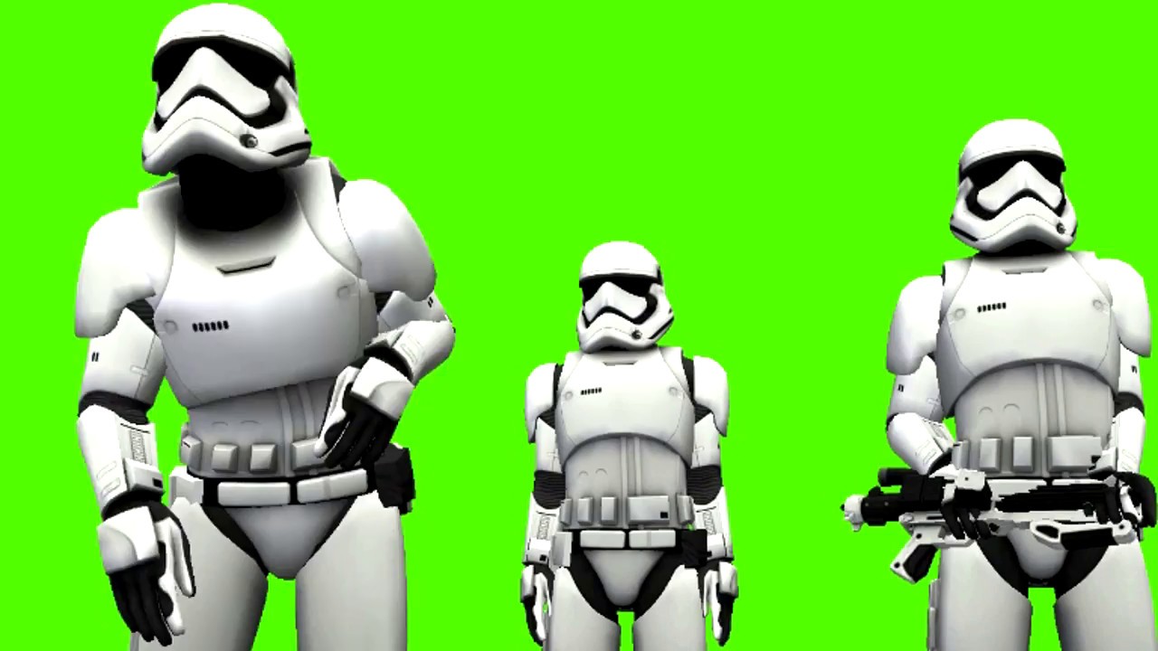 Various Candid Green Screen of  First Order Stormtroopers Part 1