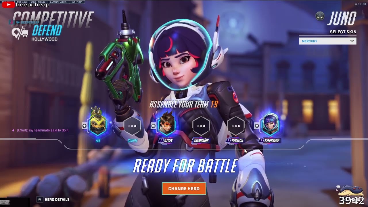 BEEPCHEAP - 40 EIMS - JUNO GAMEPLAY - OVERWATCH 2 SEASON 16