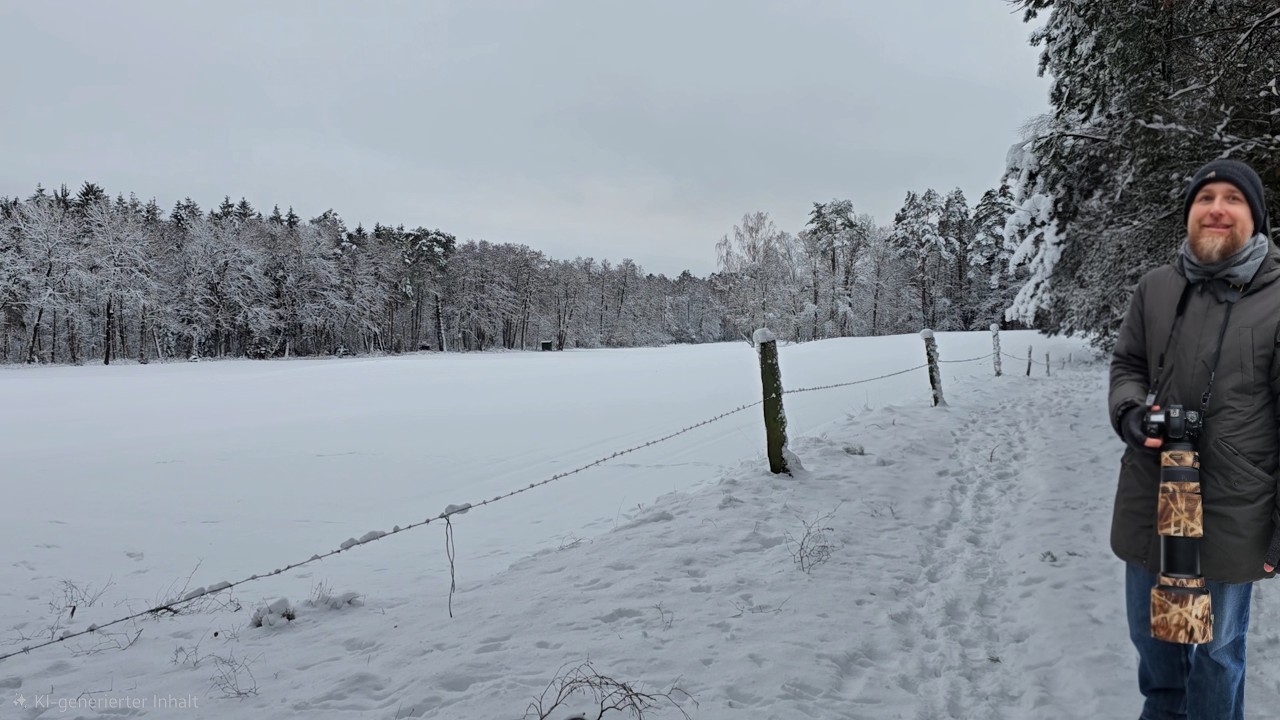 Tierfotografie im Schnee Tag 1