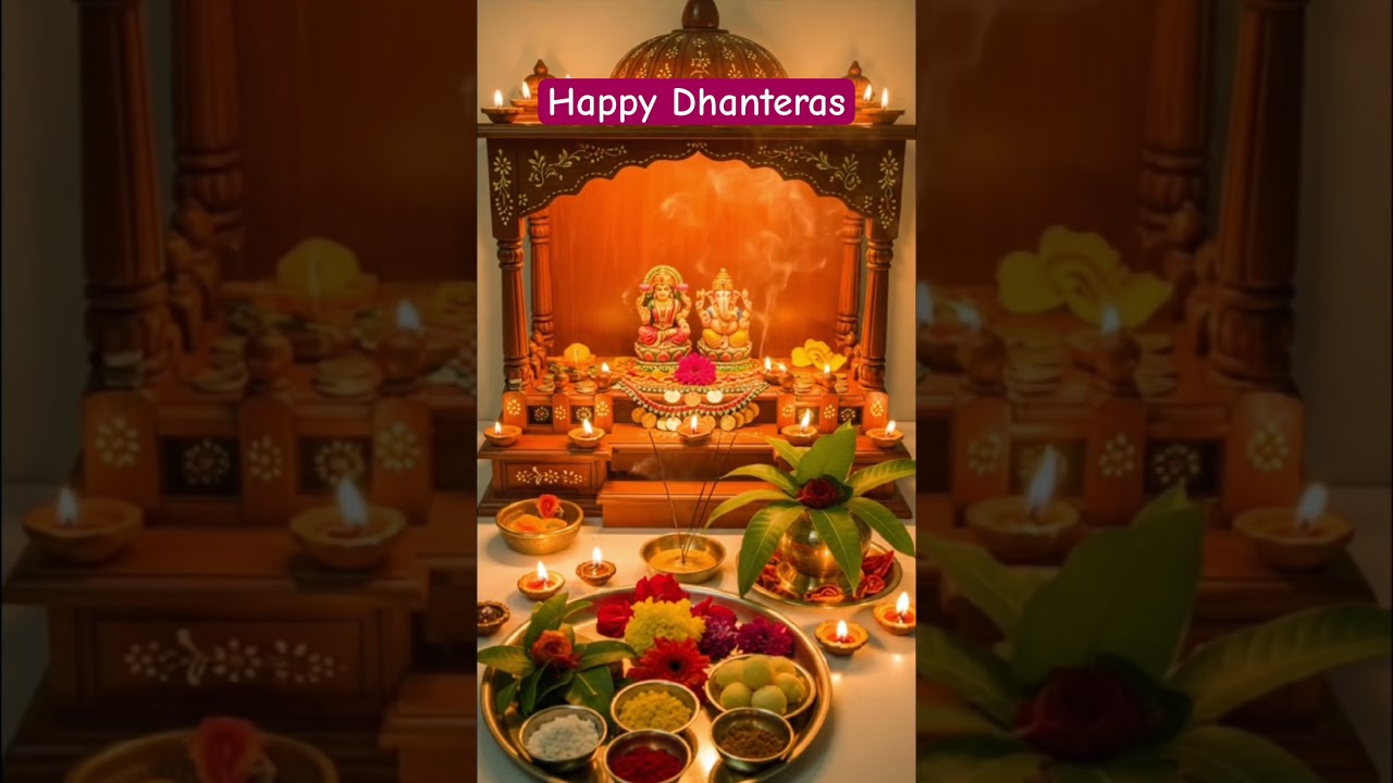 Dhanteras Puja at Home | Divine Home Mandir Setup 🪔 ✨