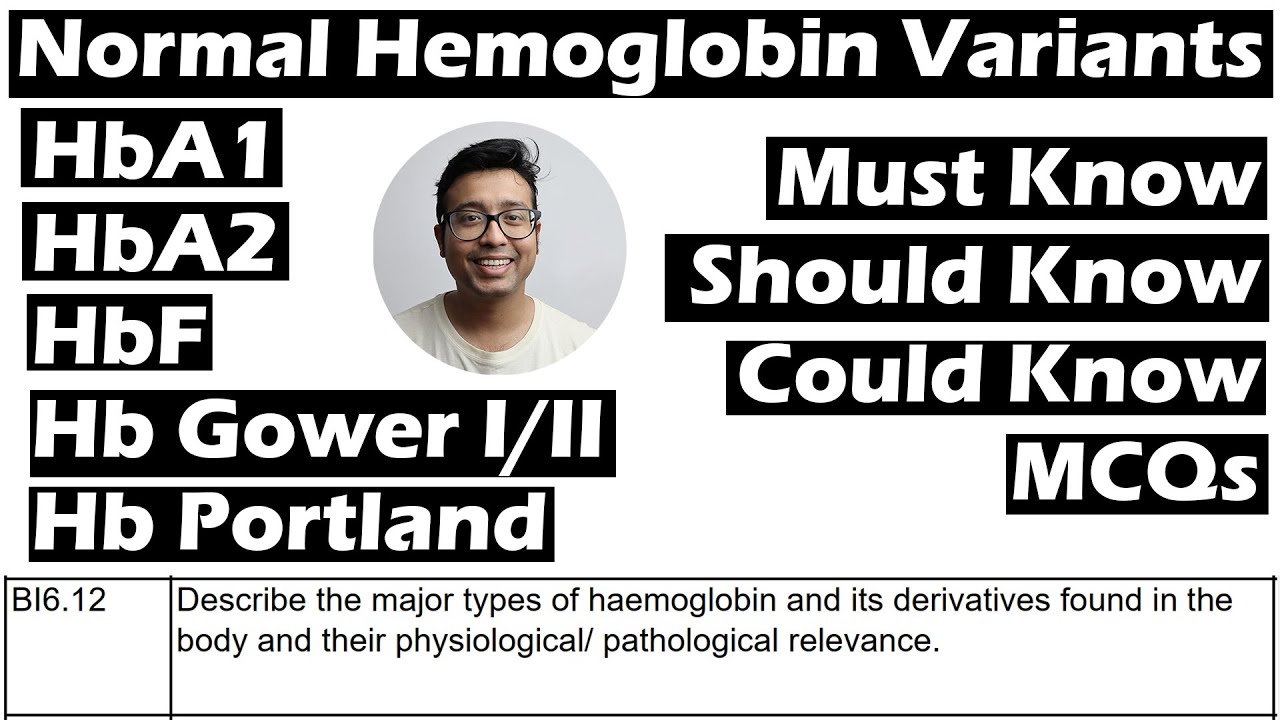 Normal hemoglobin variants: Adult, Fetal and embyonic hemoglobin : Essentials for medical students