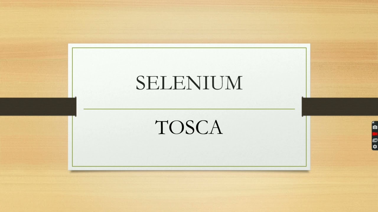 Selenium VS TOSCA