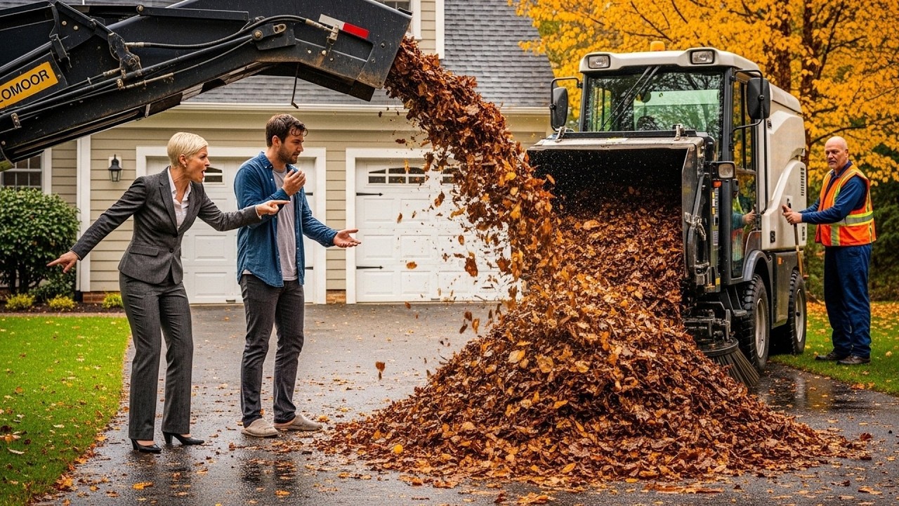 HOA Street Cleaner Buried My Driveway In Wet Leaves So I Redirected All Drainage Onto Their Property