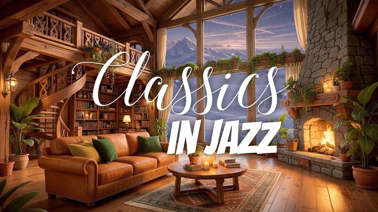 Cozy Fireplace Jazz | Reimagined Classical Melodies for Studying & Calm Work