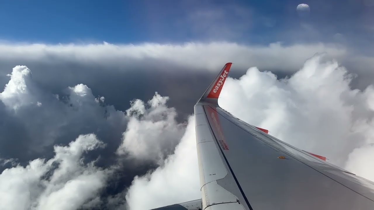 (windy take off) Easyjet A320 flight Gatwick to Cyprus EZY8659