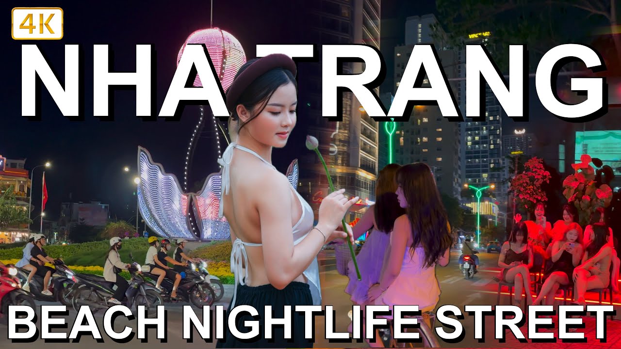 Nha Trang Vietnam 🇻🇳 Beach nightlife street 4K HDR | Summer 2025