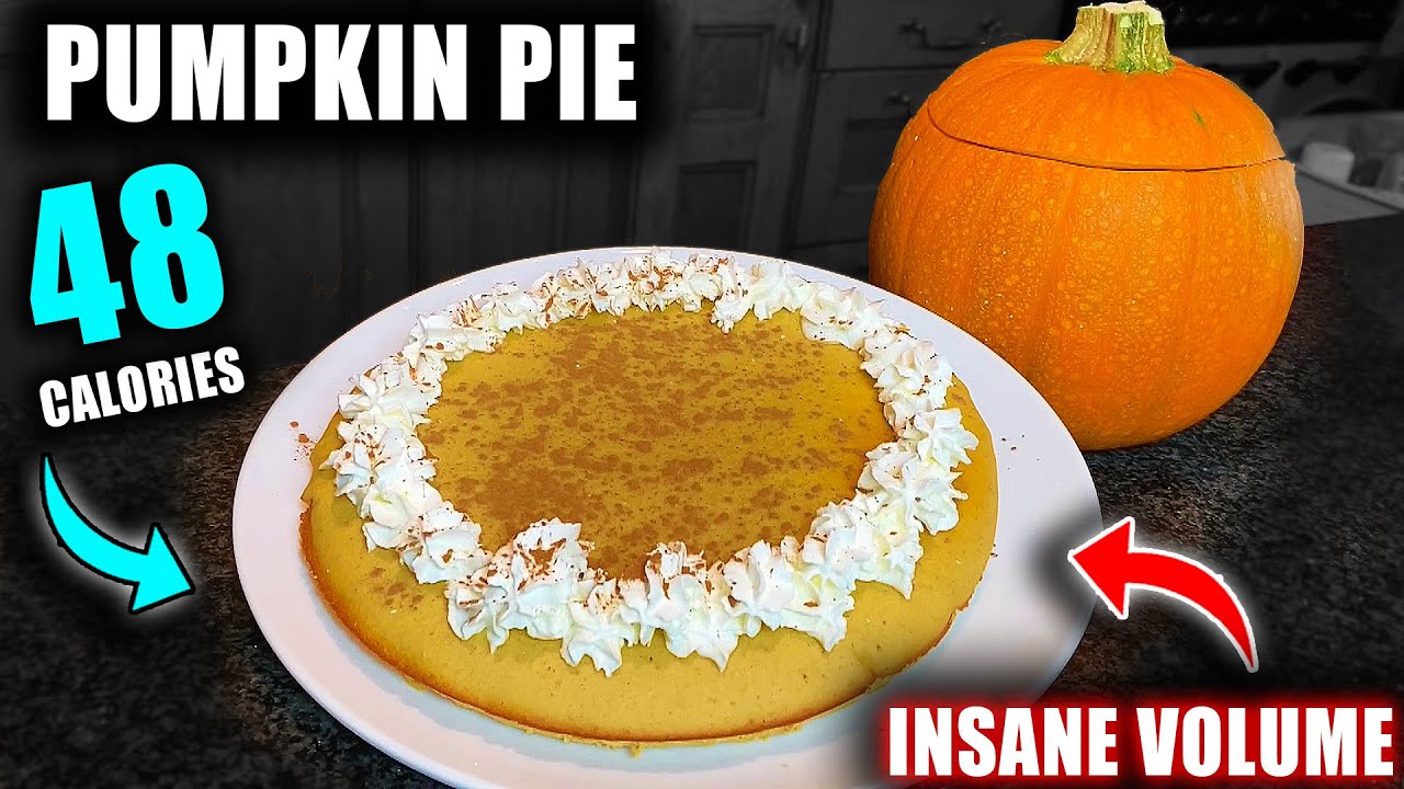 *HIGH VOLUME* PUMPKIN PIE (ONLY 48 CALORIES) | Homemade Anabolic Pumpkin Pie Recipe