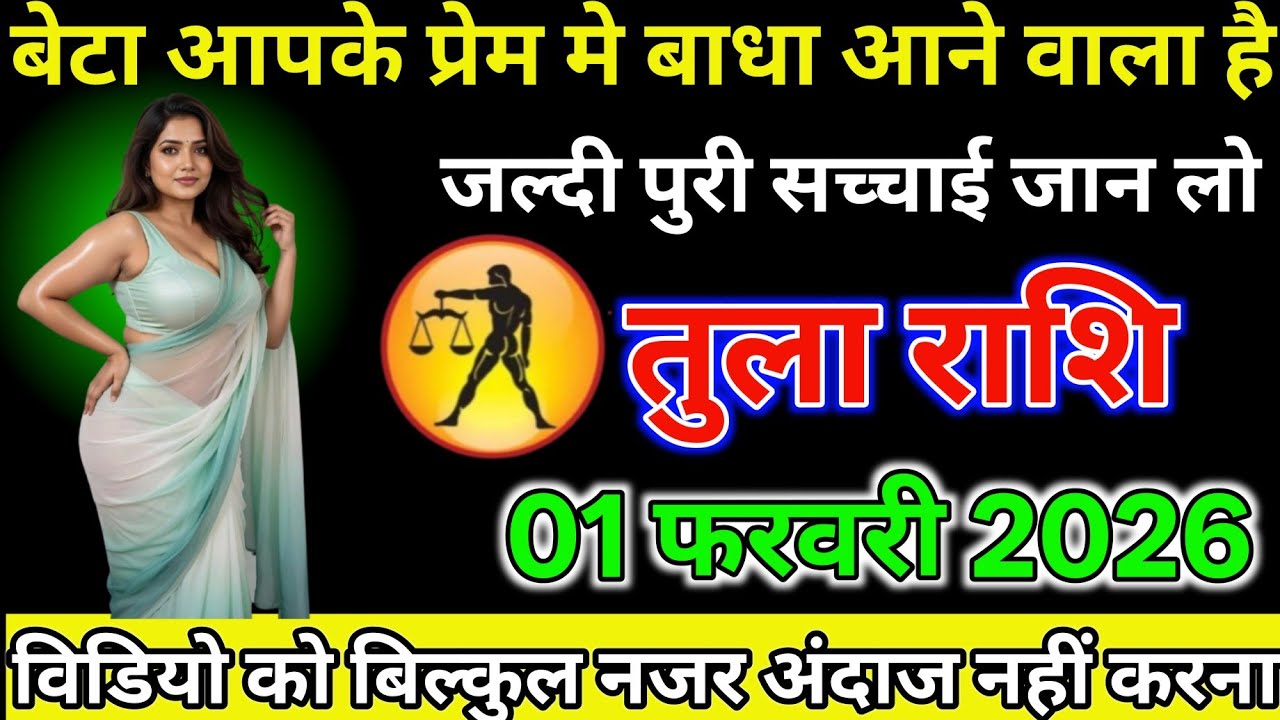 #तुला राशि दिनांक 01 फरवरी 2026 बेटा आपके प्रेम मे बाधा आने वाला है जल्दी पूरी सच्चाई जान लो#