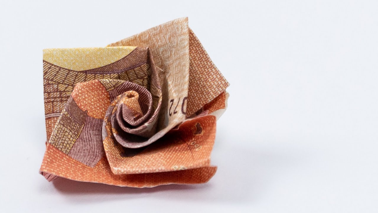 Blume aus Geld falten 🌸 Geldgeschenk Idee