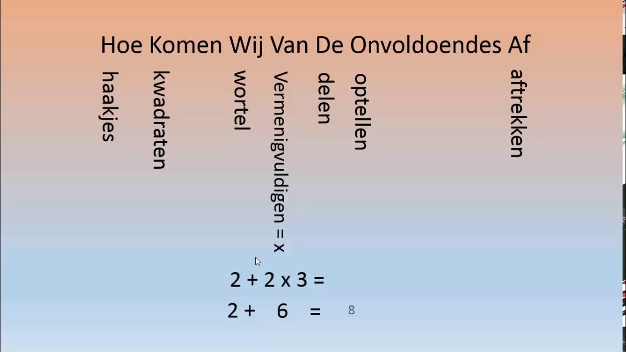Rekenregels, rekenvolgorde
