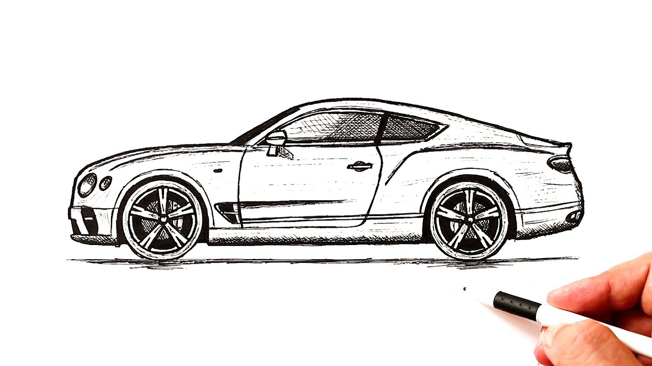 How to draw a Bentley car | Car drawing