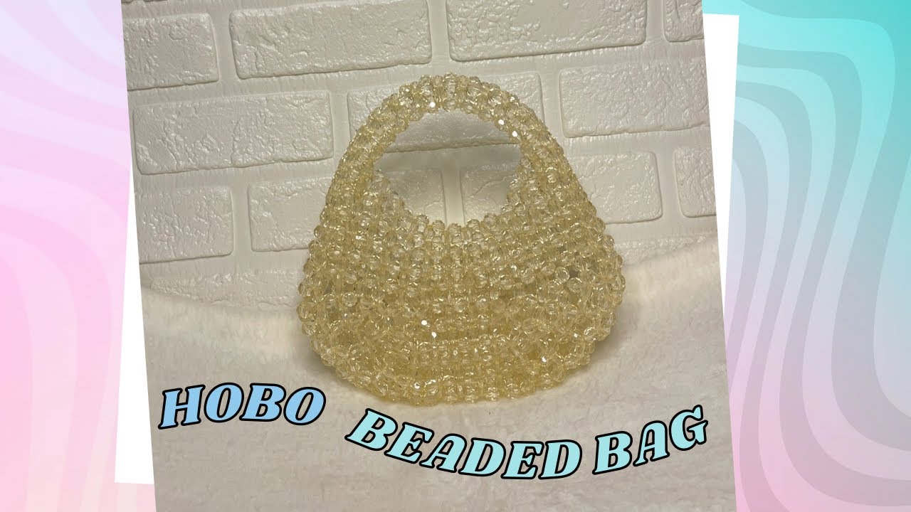Hobo Beaded Bag / Crescent-shaped