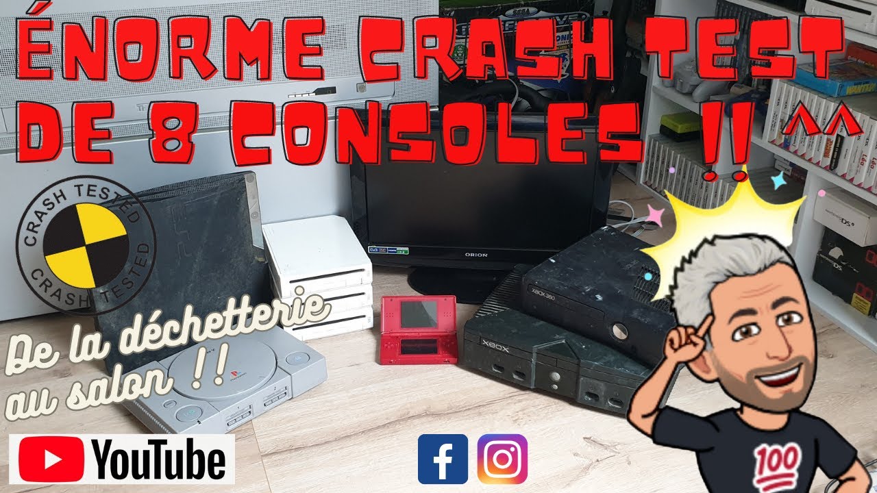 #155 - Énorme vidéo Crash Test (1h15) !! 8 consoles de déchetterie à tester !! ^^