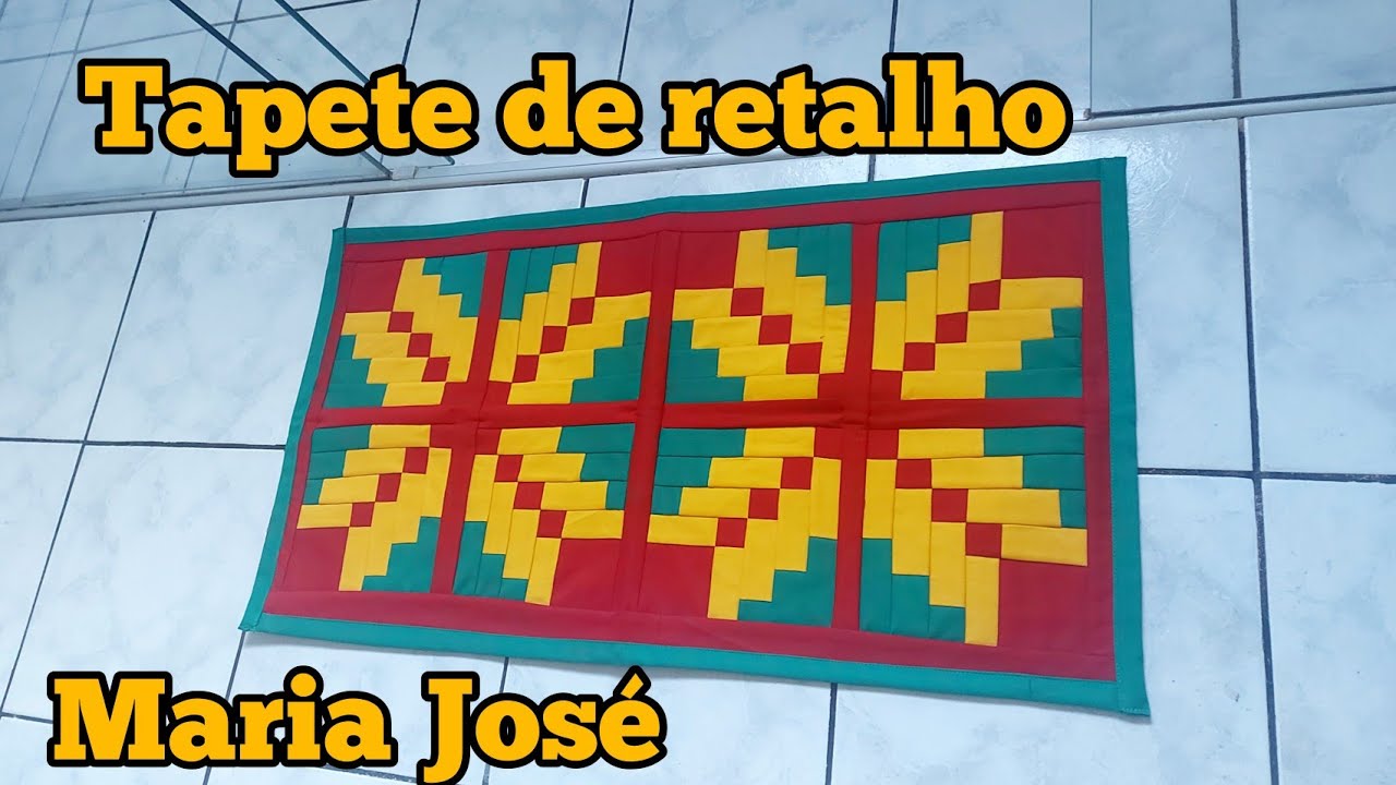 SÓ COM TRÊS CORES FIZ ESTE LINDO TAPETE | FICOU INCRÍVEL.