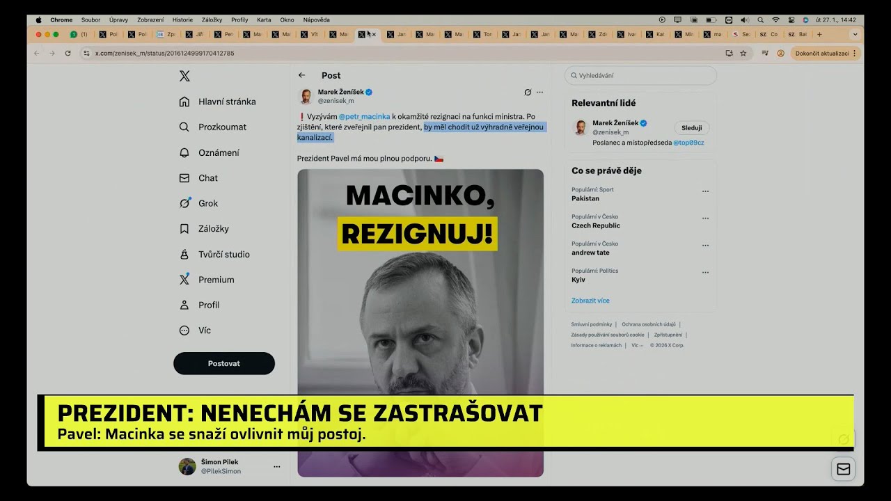 Opozice vyzývá k odvolání Macinky. Podle Rakušana i Kupky sáhl k metodám gangsterů