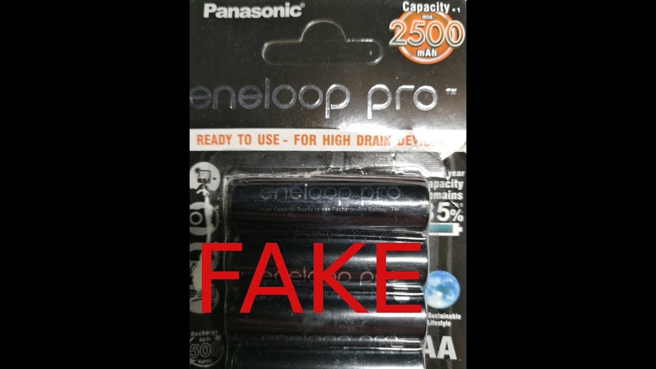 Fake Panasonic Eneloop Pro Rechargable Batteries from Ebay