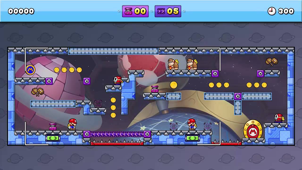 Mario Vs. Donkey Kong: Tipping Stars - Bonus Levels 9-16 100% Walkthrough