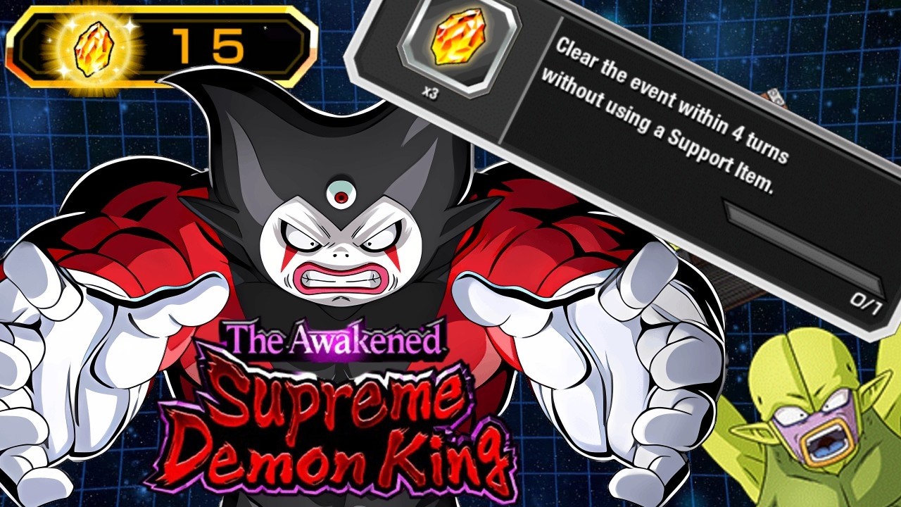 CLEAR IN 4 TURNS! How to Clear All Missions! Awakened Supreme Demon King Event Guide | Dokkan Battle