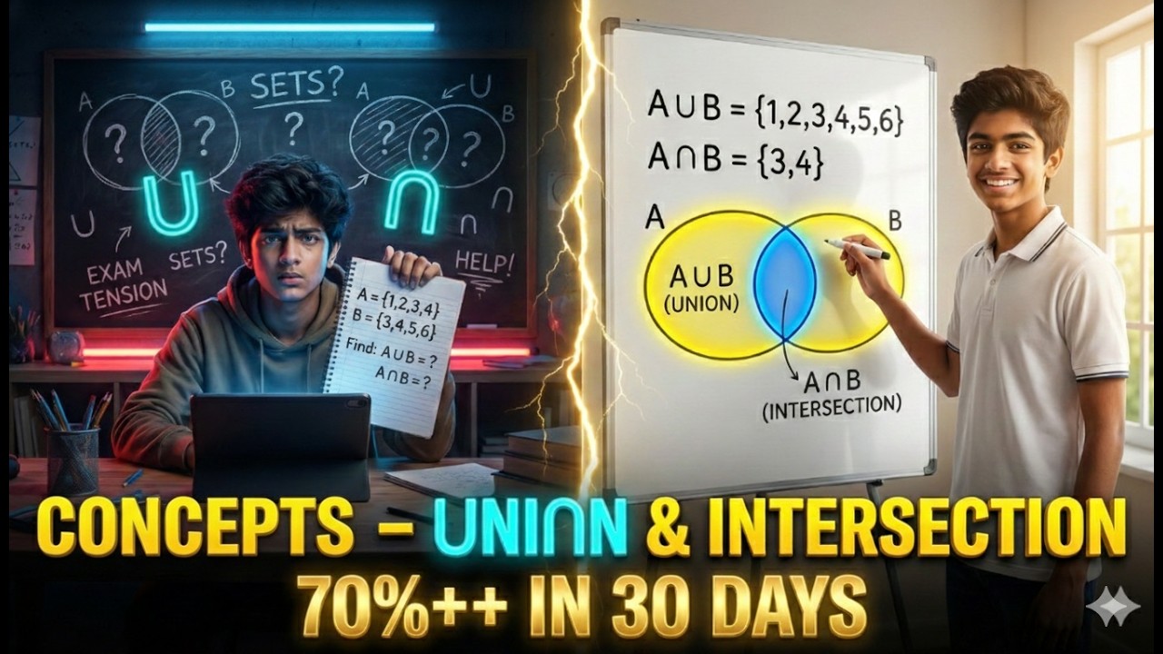 Union & Intersection Explained |TG 10th Maths Sets Problems