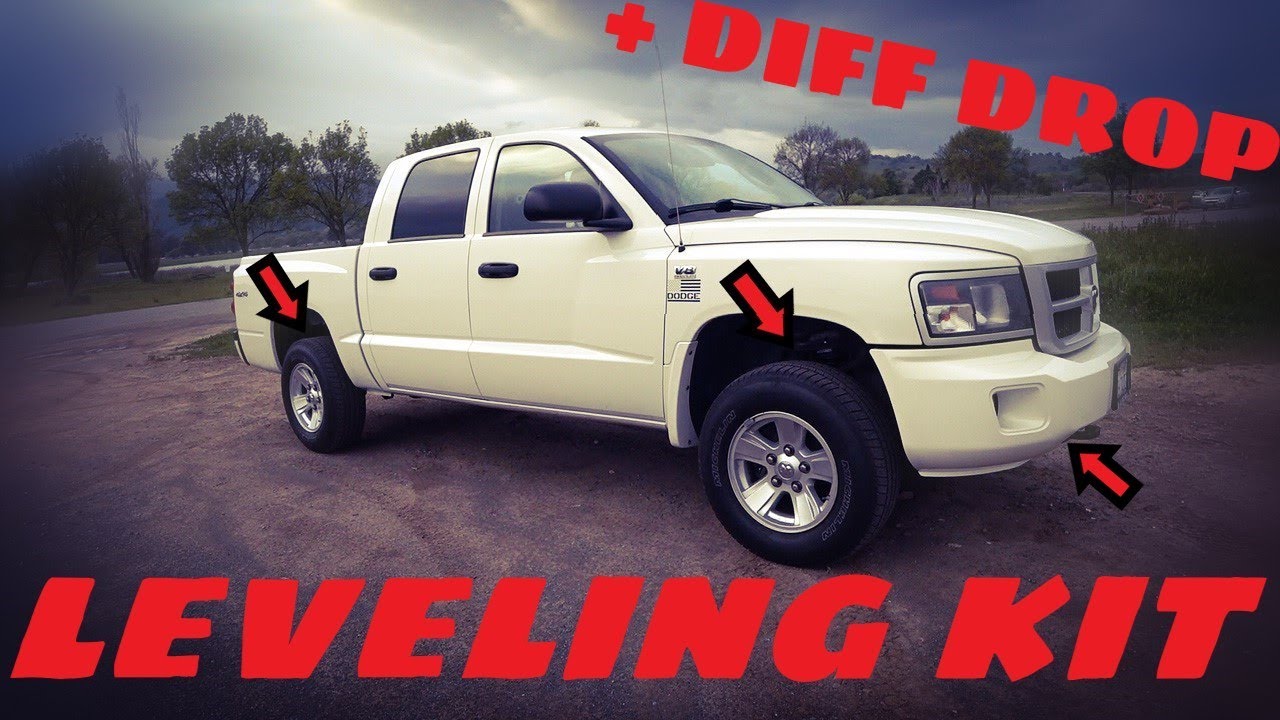 DODGE DAKOTA LEVELING KIT + DIFF DROP INSTALL