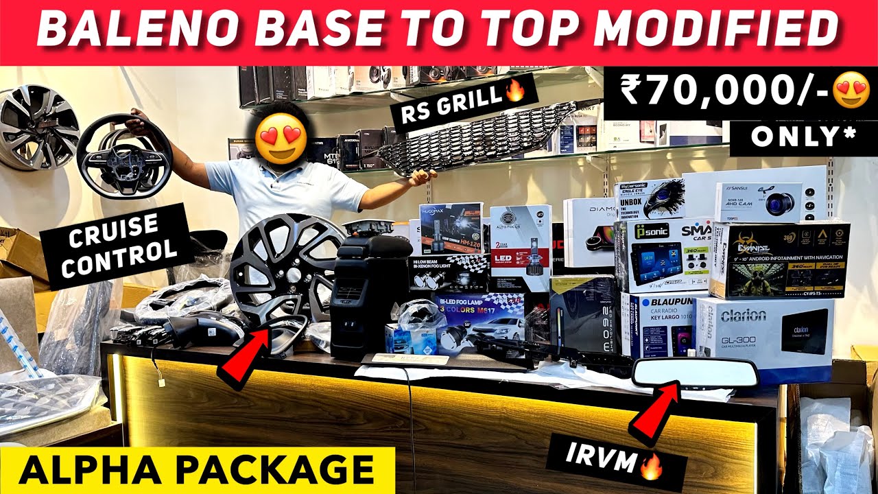 Baleno Base to Top Model Modification - ₹70,000/-🔥2025 Baleno Sigma Base to Top Modified With Price