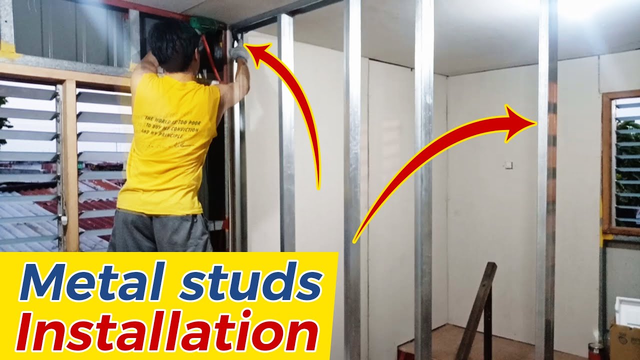 Kwarto Ko, Gawa Ko | Metal studs installation youtube video | Part 1 #JoeItYourselfAdventure