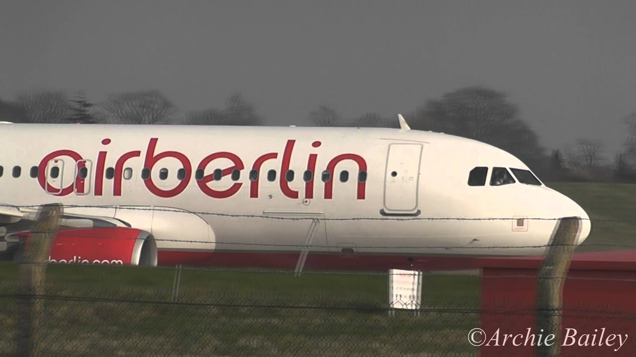 Air Berlin A320 Arrival/Departure, Birmingham Airport - BHX/EGBB.