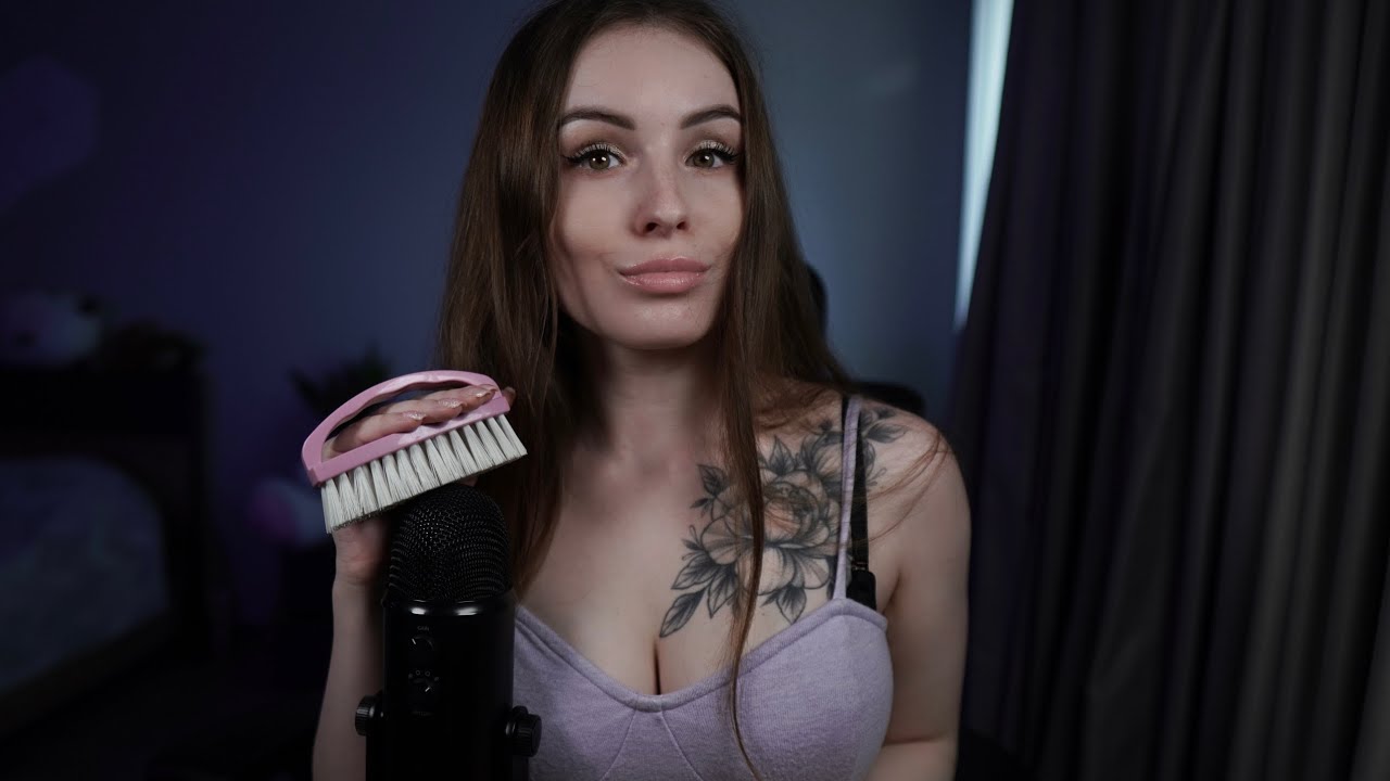 ASMR Brush Tapping, Micro Brushing, Brush Nails Scratching