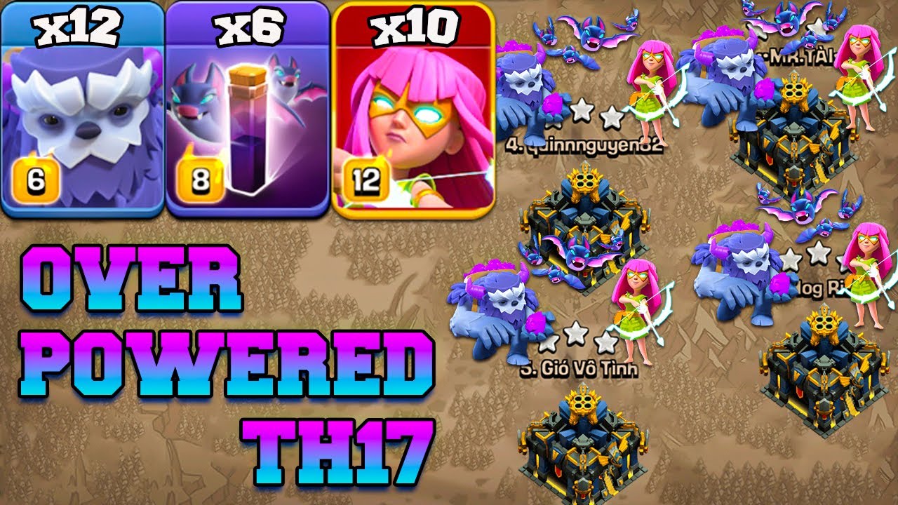 Yeti Super Archer Bat Spell Attack Strategy 2025 !! Best Th17 Attack Strategy 2025 Clash of Clans